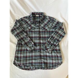 L.L.Bean Flannel Shirt Plaid Button Up Long Sleeve Relaxed Fit Sz S